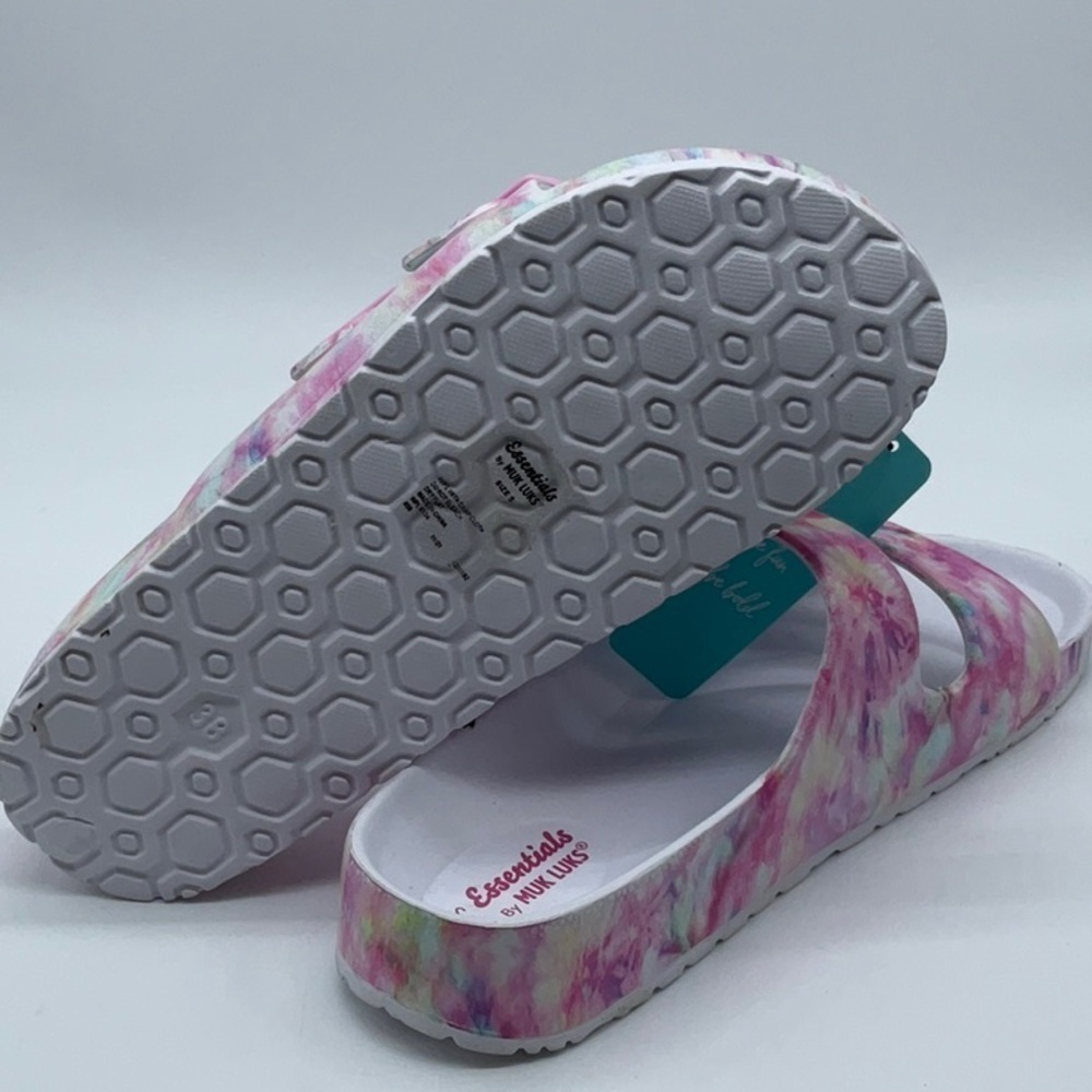 Essentials by MUK LUKS Pink Kaleidoscope two strap sandal - Picture 4 of 4